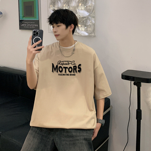 潮流港风夏季男士t恤短袖宽松半袖大码圆领XZ405-T16-P25,男装T恤,星座405