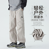 GENIOLAMODE美式潮牌工装裤男士秋季新款宽松青少年休闲阔腿长裤，男装休闲裤，星座405