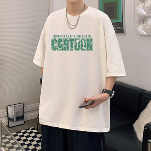 潮流潮流港风男士t恤短袖宽松大码T恤打底衫XZ405-T22-P25图片