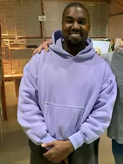 Heavyweight Yeezy Kanye Kanye American High Street Fashion Brand Loose Pink and Purple Solid Color Hooded Sweatshirt for Men and Women