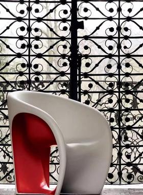 意大利进口Driade MT摇摇椅现代椅子塑料扶手靠背沙滩椅户外椅