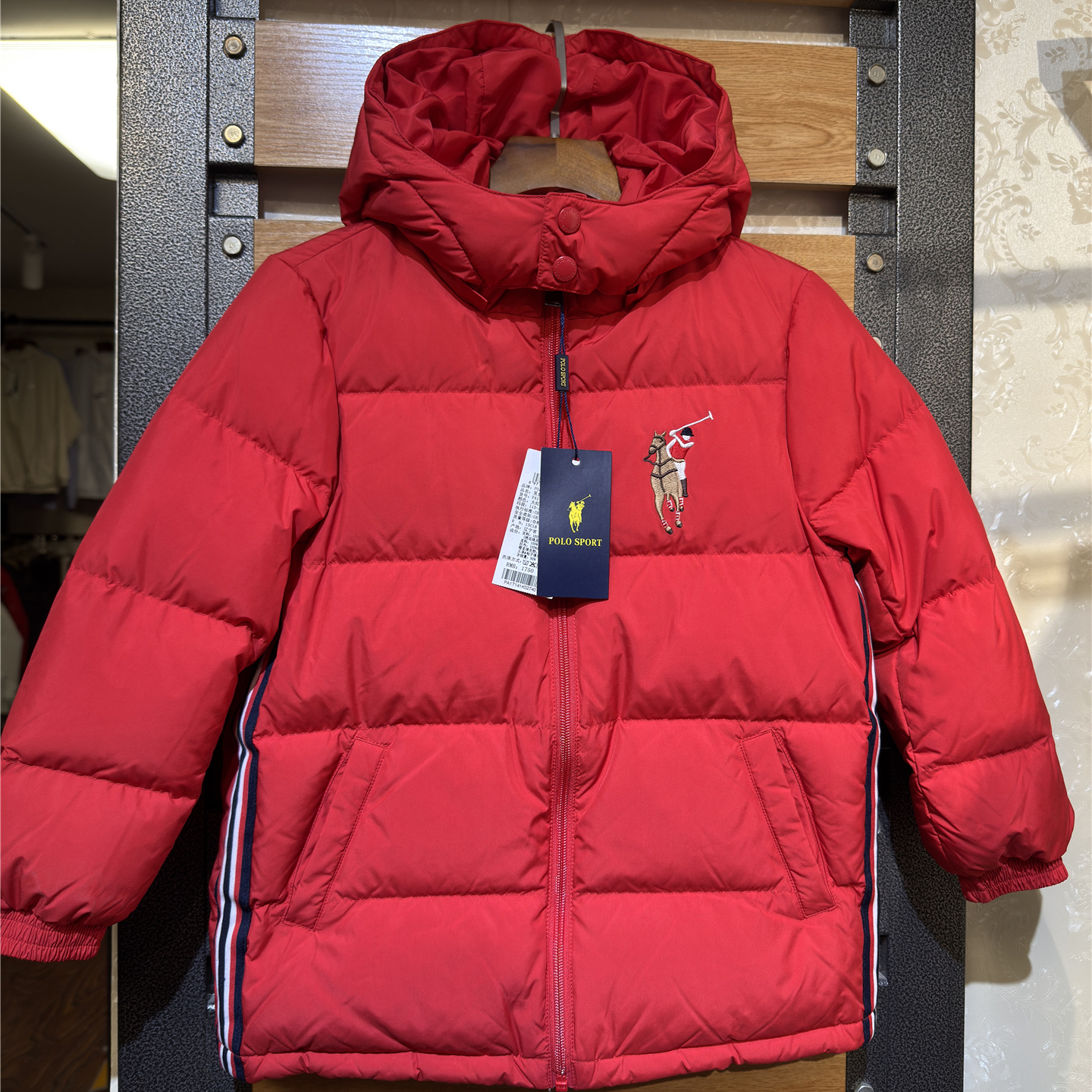 Polo男童羽绒服中长款加厚