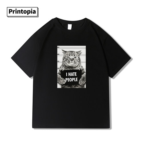 Ihatepeople冷漠猫猫短袖T恤