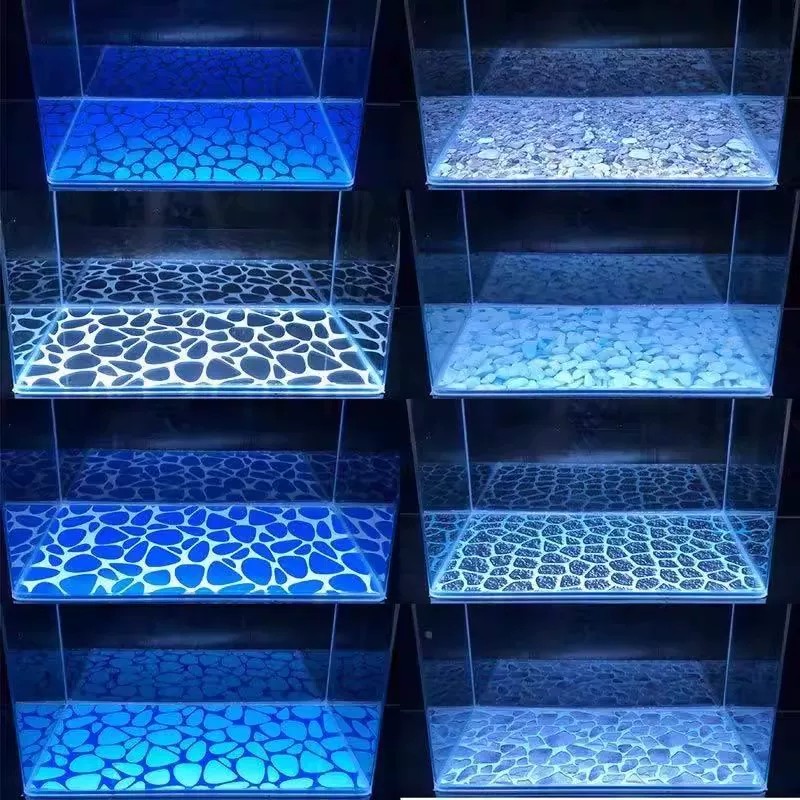 新款鱼缸底部专用背景图贴纸高清造景立体水族箱装饰铺底外贴画纸
