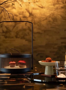 软装恒大新中式样板间餐桌客厅茶几摆件古典果盘饰品软装搭配陈列