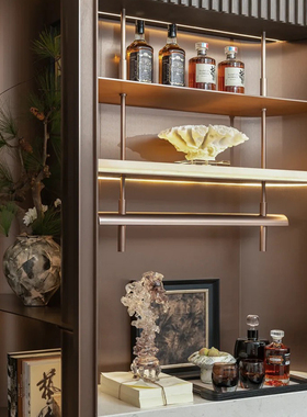 软装恒大现代简约样板间餐边柜酒水置物道具酒架珊瑚摆件家居软装