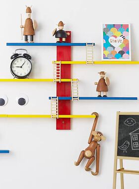 样板间儿童房维京人木质饰品摆件