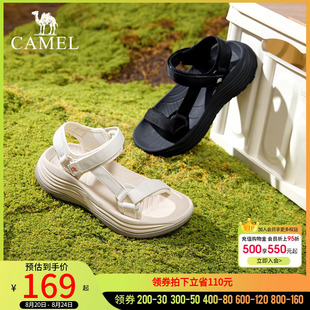 骆驼女鞋 2025春新款 青春百搭潮流增高沙滩鞋 复古氛围感休闲鞋