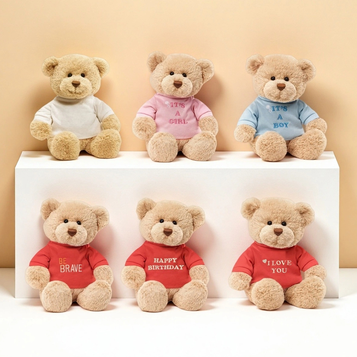 新款穿衣泰迪熊安抚布偶毛绒玩具