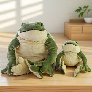可爱生日礼物女生绿蛤蟆毛绒玩具布艺睡觉抱枕青蛙公仔玩偶大号