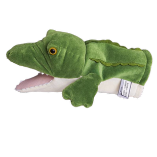 毛绒鳄鱼手偶宝宝睡觉安抚玩具幼儿园互动表演小动物玩偶嘴巴能动