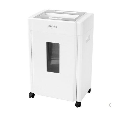 得力9904碎纸机(白色1台)2*12mm8张20L270W办公设备商务电动粉碎