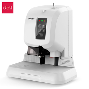 得力3880财务凭证装订机器自动铆管触摸按键文件票据案卷