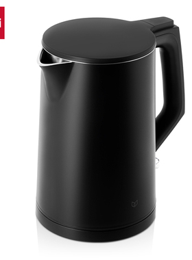 得力85609电热水壶1.7L1850W黑色1台防干烧304不锈钢办公酒店宾馆