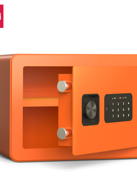 得力33515S电子密码保管箱H250(橙色1台350*250mm2根办公家居酒店