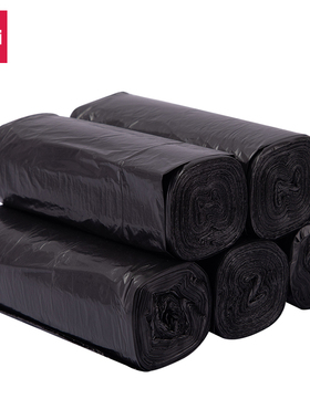 得力18742垃圾袋(黑色)(40*45)(5卷/包)小号点断厚实不易破漏