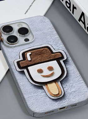 牛仔雪糕适用于苹果16PLUS/12PROMAX情侣ins安卓FINDX8IQOOS17PROVIVOY77红米K70E三星A11镜面菲林硬壳手机壳