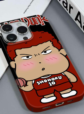 灌篮高手适用于苹果16/12PROMAX可爱韩国安卓IQOOU5VIVOS19红米NOTE14PROPLUS三星S24按键全包硬菲林壳手机壳