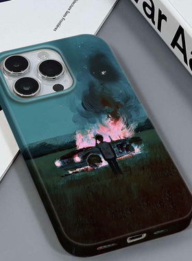 毁灭涅槃适用于苹果16/11PRO高档气质安卓畅享60IQOO10PROVIVOY77红米NOTE115G版三星A21S亮面硬菲林壳手机壳