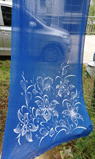 贵州丹寨蜡染围巾定制薄柔软棉非遗礼物植物染色蓝染板蓝根苗族技