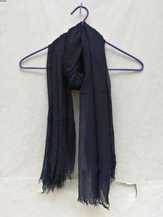 蜡染围巾定制全棉纯色植物染黑色板蓝根靛蓝染色贵州丹寨蜡染