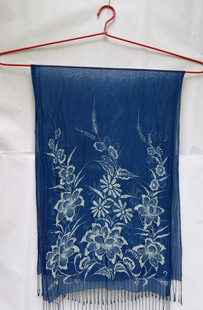 丹寨蜡染围巾定制贵州特色礼物蓝染植物染板蓝根草木染扎染定做