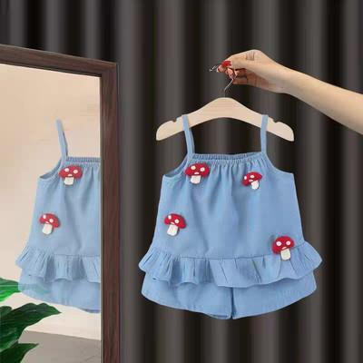 女童牛仔套装夏季新款