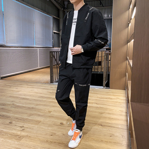 2021春秋季衣服套装男潮流潮牌男士卫衣帅气帅气男装A074-TZ9382图片