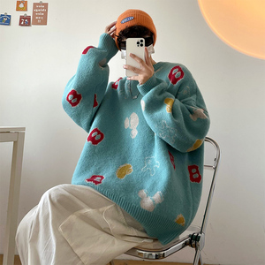 6秋冬季毛衣针织衫男中性宽松粗线针织衫A210-MY8767