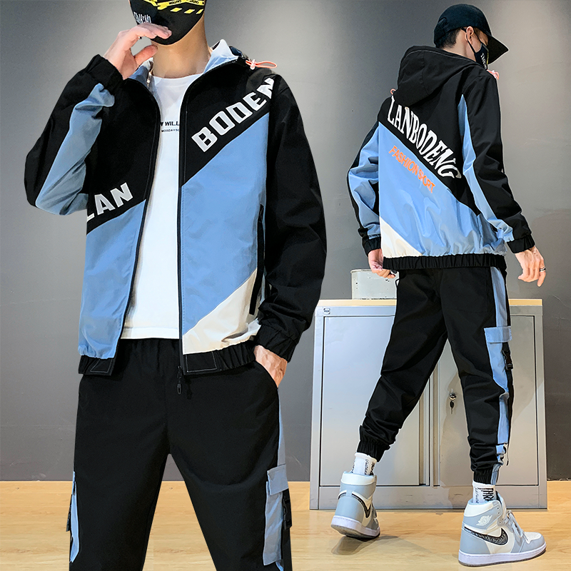 套装男士秋季韩版潮流卫衣初秋款痞帅工装夹克外套TZ808-P85,男装卫衣,星座210-1