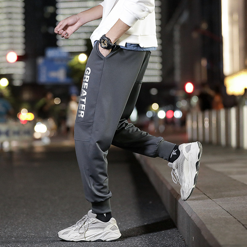 3夜景青少年时尚休闲裤男潮流韩版运动卫裤长裤A074,男装休闲裤,星座210-1