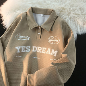 2024春季卫衣男翻领潮牌卫衣INS卫衣潮流上衣衣服A210-WY5307-P45图片