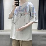 夏季短袖t恤男潮流港风t恤A210-A8310，男装T恤，星座210-1