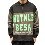 日系潮牌工装卫衣男男士潮流运动休闲圆领上衣潮A505-P40，男装卫衣，星座210-1