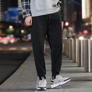 1夜景双面呢料秋季休闲运动裤男潮流时尚裤子男A074-K665-P50图片