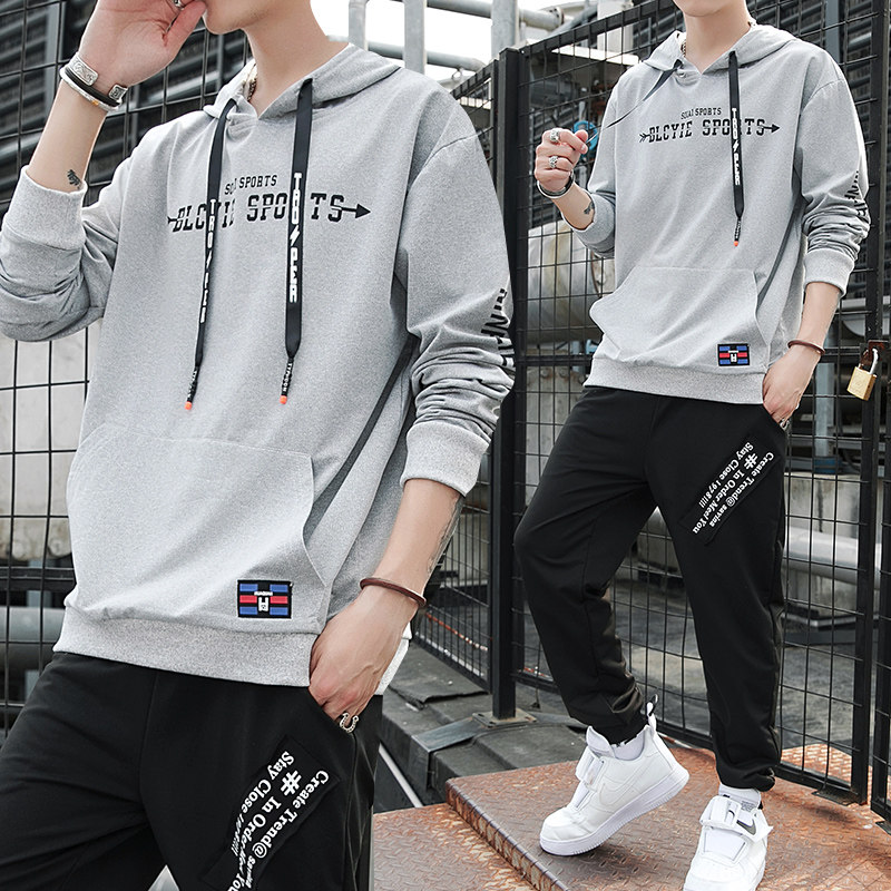 运动套装男春秋运动服休闲套装情侣卫衣TZ104-P65图片
