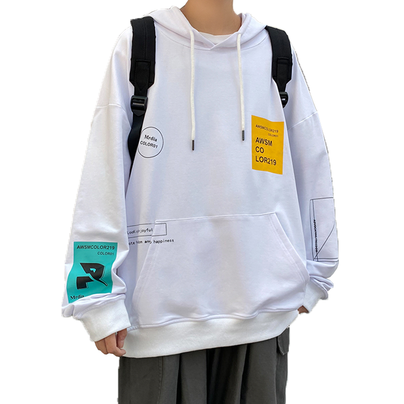 020港风秋季连帽卫衣男时尚潮流上衣A074-WY33-P60,男装卫衣,星座210-1