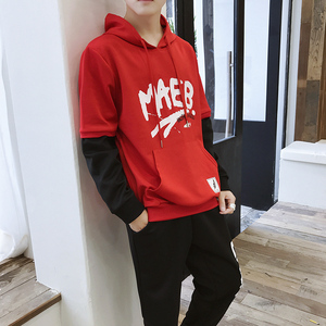 春秋季男士卫衣套装青少年帅气两件套休闲运动服装潮TZ60-P60图片