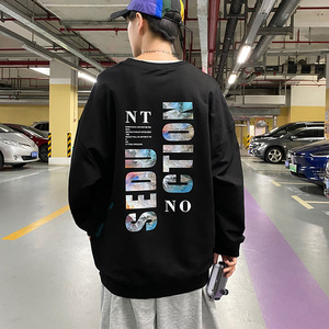 1港风秋季圆领套头青少年夜光卫衣宽松版上衣A074-WY25-P50图片