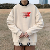 青少年加绒加厚秋冬套头中性宽松圆领卫衣港风W932-P35，男装卫衣，星座210-1