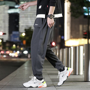 4夜景双面呢料秋季休闲运动裤男潮流时尚大口袋卫裤A074图片