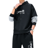 1秋季假两件卫衣套装男假两件卫裤长裤男A074-TZ825，男装卫衣，星座210-1