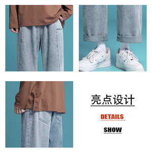 1秋季牛仔裤男潮流时尚宽松牛仔裤A210-NZ9004图片