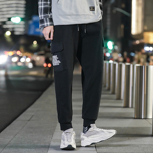 3夜景秋季裤子男双面泥料韩版时尚潮流运动卫裤男A074-K666-P50图片