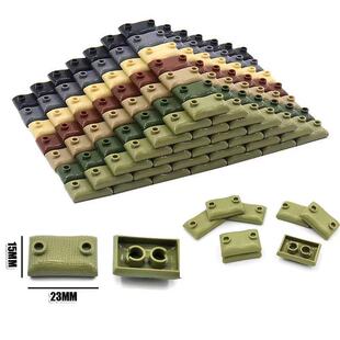 积木沙包打仗掩体堡垒战壕军事人仔场景阵地沙袋配件