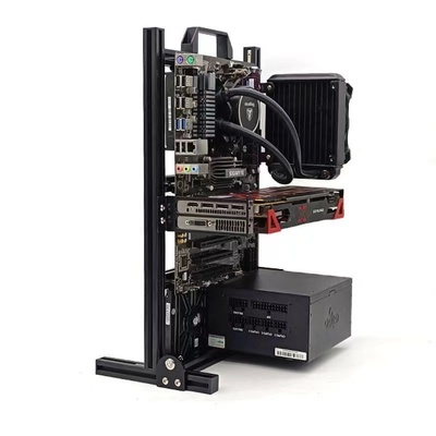 开放式机箱matx铝合金创意个性itx台式机全铝水冷风冷立卧平台