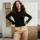 SF028T恤肌底衣上衣焦下打底衫 修身 翻领针织衫 蕉下超模云感polo衫