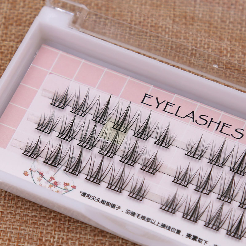 分段式假睫毛单簇太阳花自然仿真