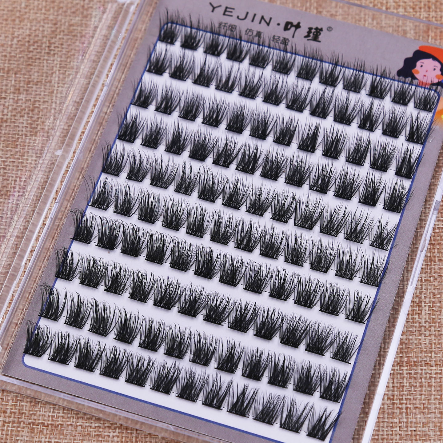 免胶3d分段假睫毛自然浓密日常妆