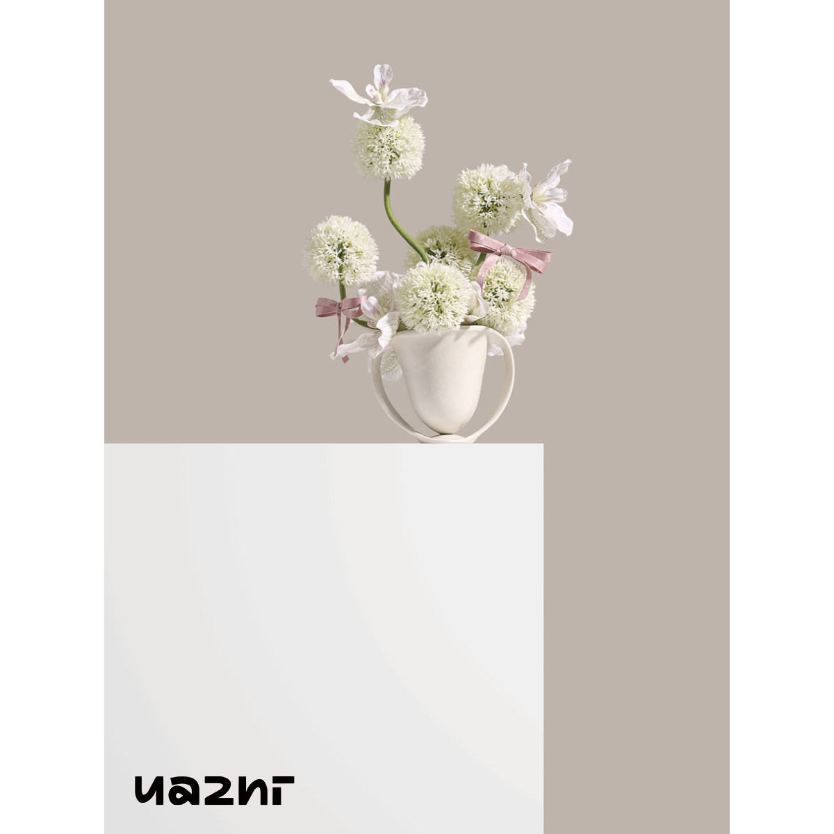 花小只 现代高级感陶瓷双耳花瓶仿真花艺素蝶 样板间客厅家居装饰,家居饰品,花瓶,淘宝优惠券,粉丝福利购,淘宝优惠卷